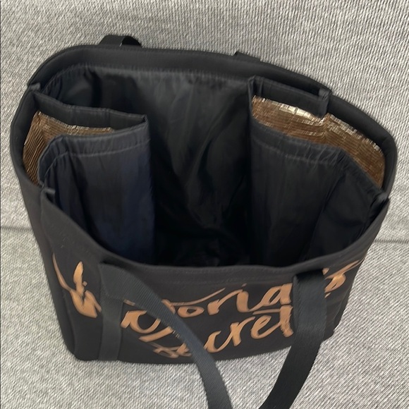 Victoria's Secret Black and Gold Tote Bag - Picture 7 of 16
